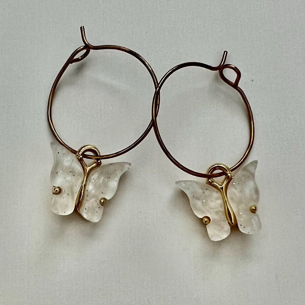 Butterfly Hoop Earrings